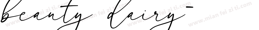 beauty dairy字体转换